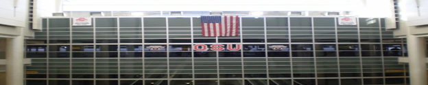 Port Columbus Internationoal Airport - clean windows with OSU and Flags